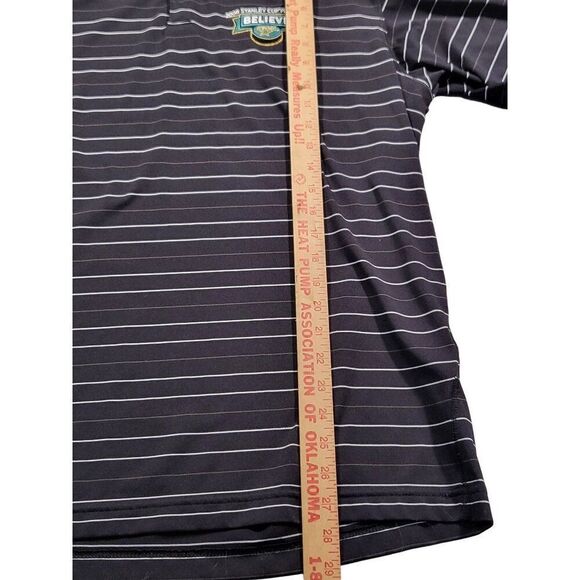 NHL Polo Men Sz M Antigua Golf Dallas Stars 2008 Playoffs‎ Desert Dry Striped - Picture 6 of 9